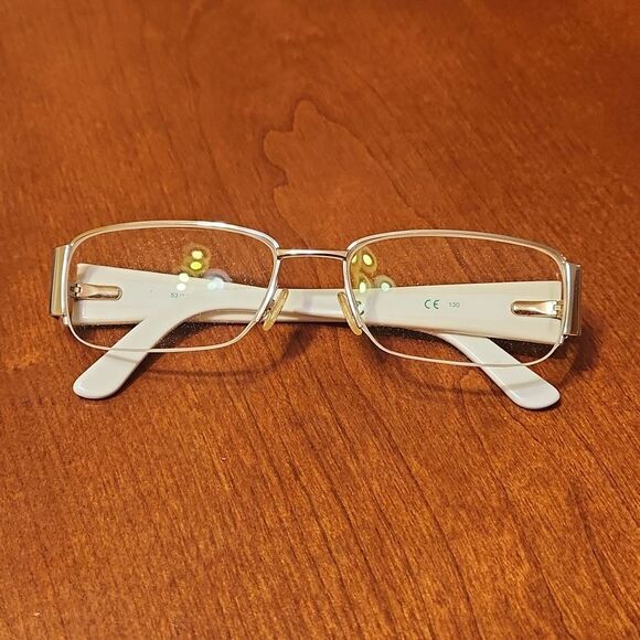 Lacoste Glasses w/ White Frames & Green Glasses Case - Picture 2 of 8